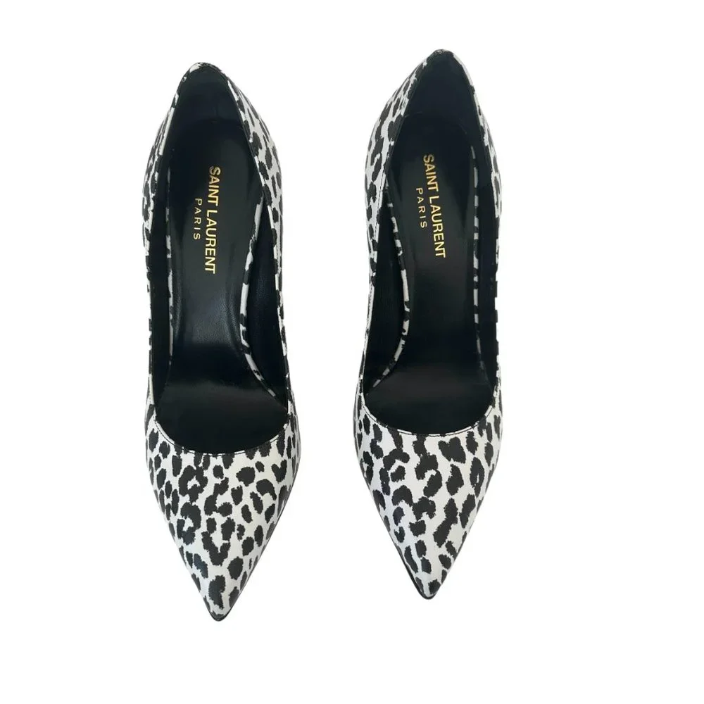 Saint Laurent Black & White Heels - Picture 3 of 6